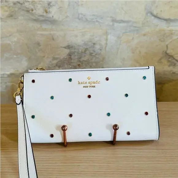 Satchel Studded Meringue Madison Leather Crossbody Bag/wallet Option Wallet by Kate Spade