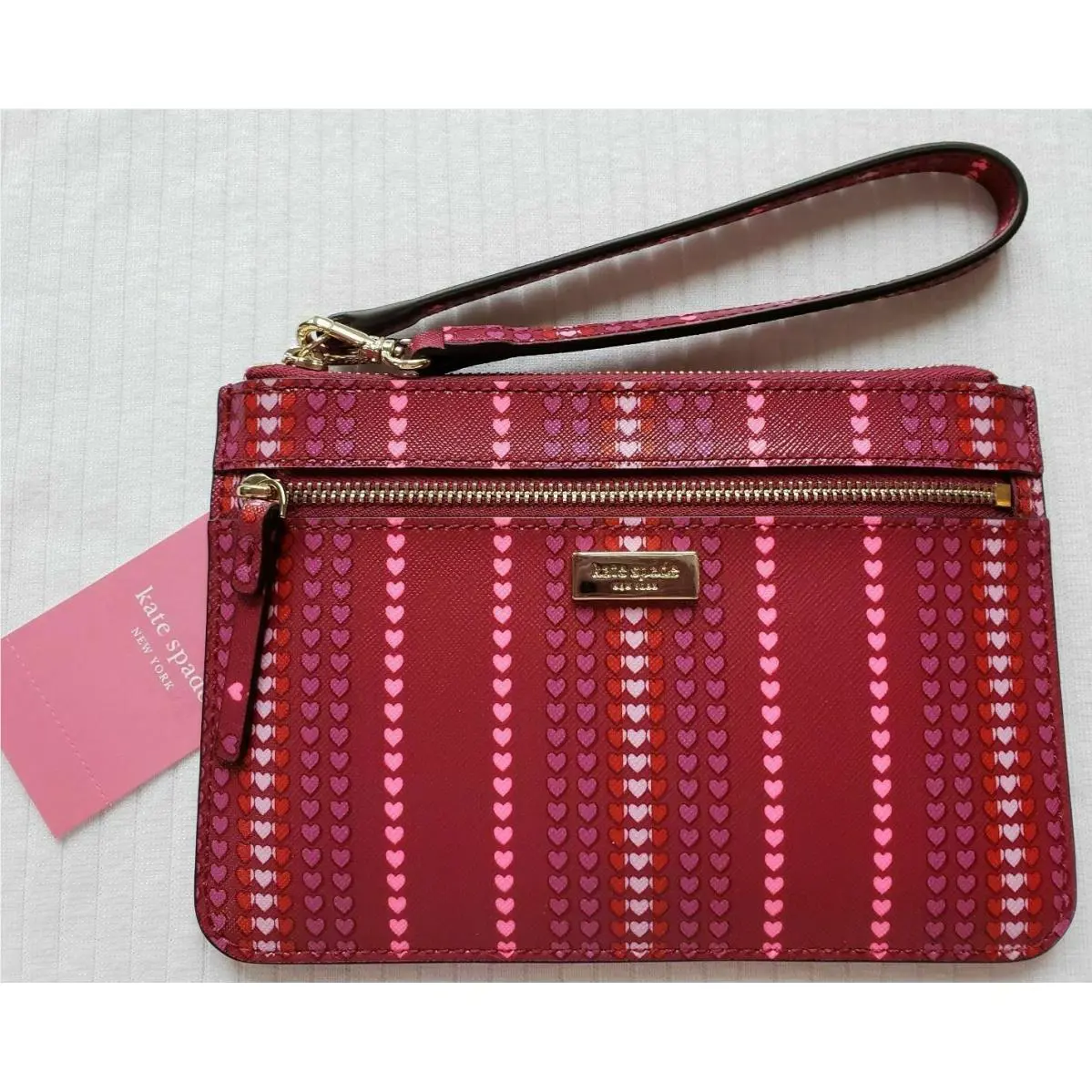 Kate Spade Shore Street Heart Stripe Margaretta Tote Tinie Wristlet:nwt Hearts