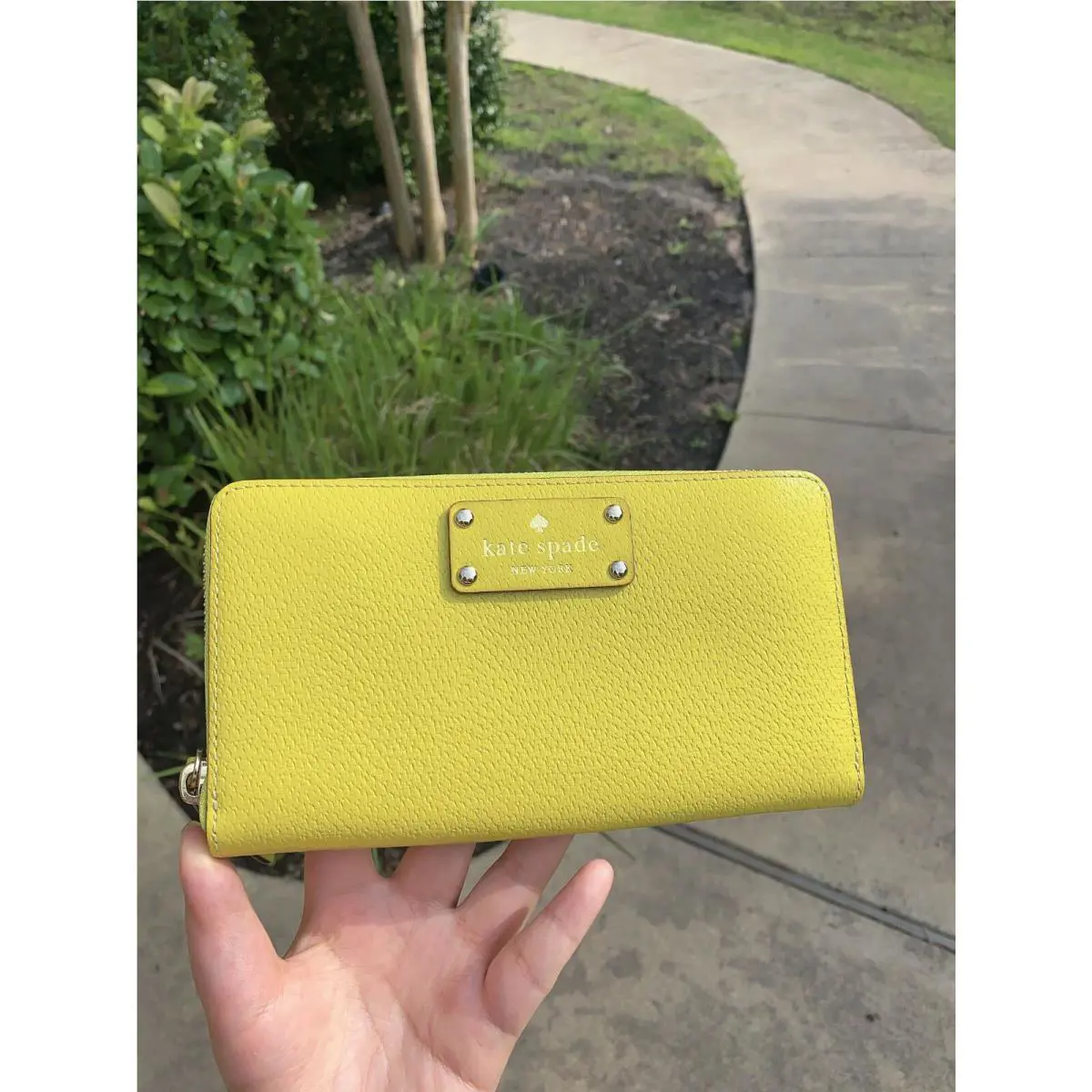 Newbury Lane Zip Around Leather Wallet Multi Color WLRU1153 Sultnyllw by Kate Spade