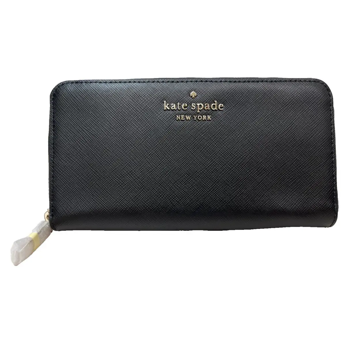 Kate Spade Staci Large Continental Wallet Black Leather Ziparound WLR00130