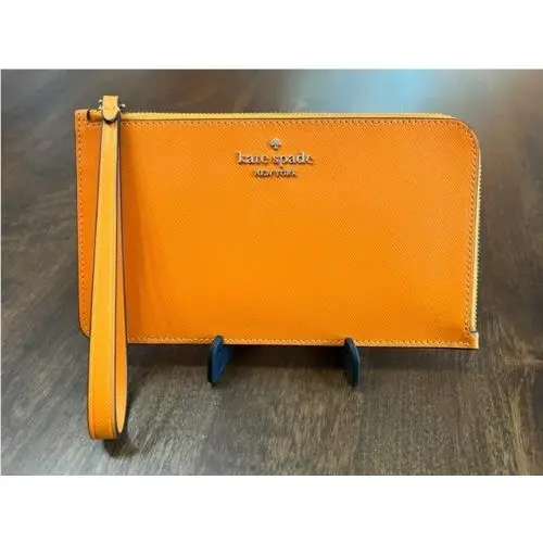 Kate Spade Medium L-zip Lucy Wristlet Clutch Wallet - Turmeric Root KD546
