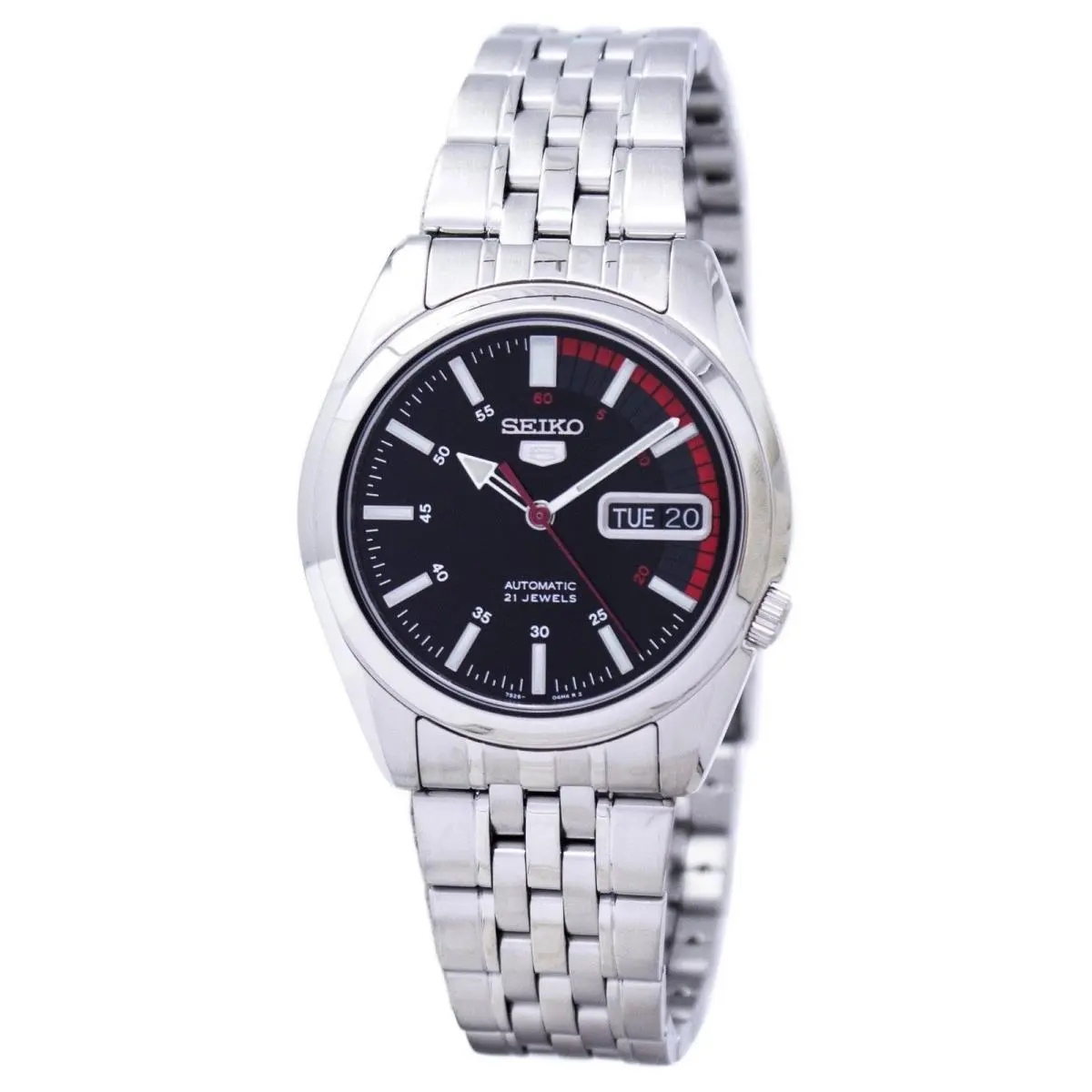 5 Sports Automatic Day/date Stainless Steel Black SNK375K1 30M Mens Watch by Seiko