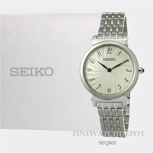 Seiko Essentials Women Stainless Steel Silver Tone Analog Watch SFQ801