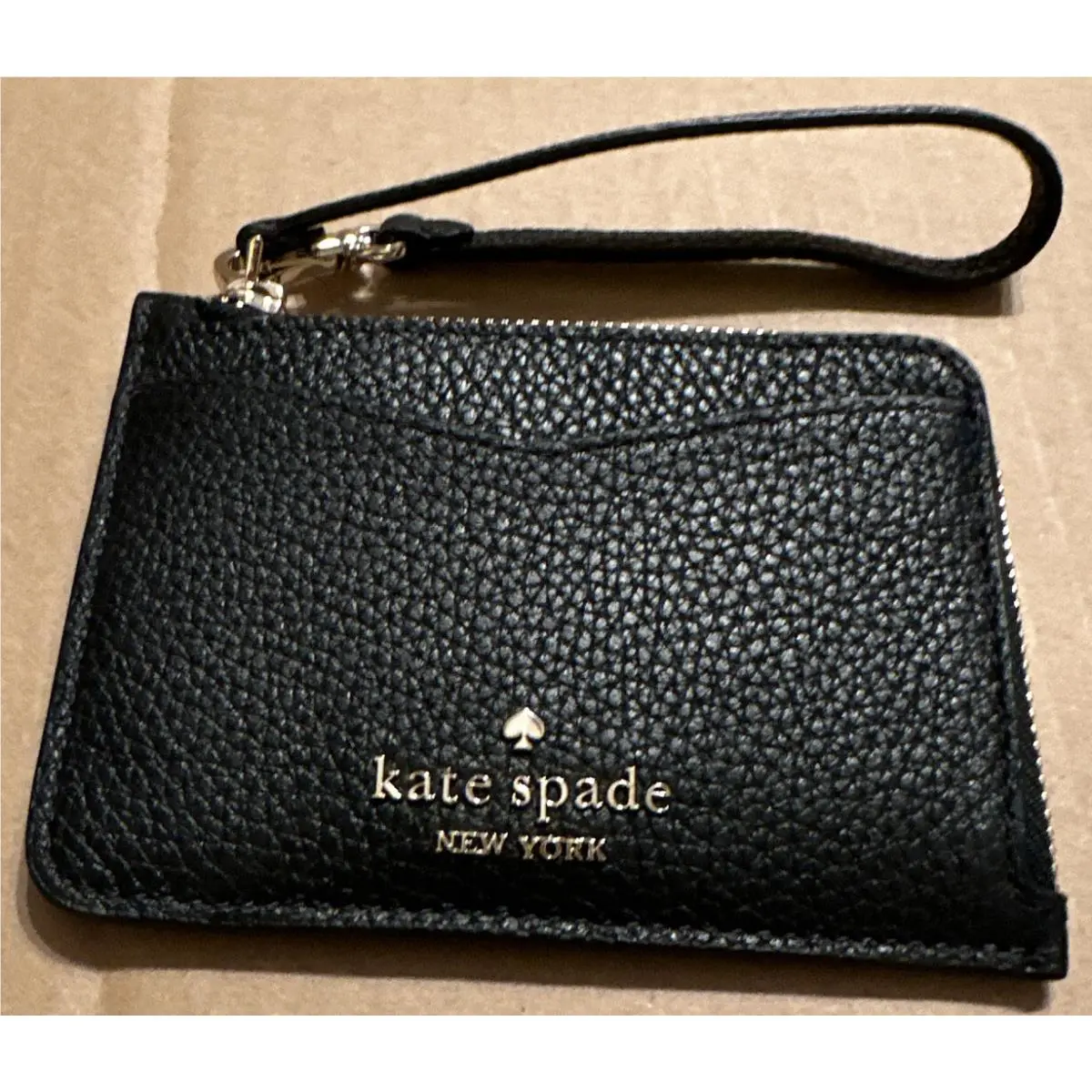 Kate Spade Leila Small Cardholder Wristlet Warm Gingerbread ID Wallet L Zip