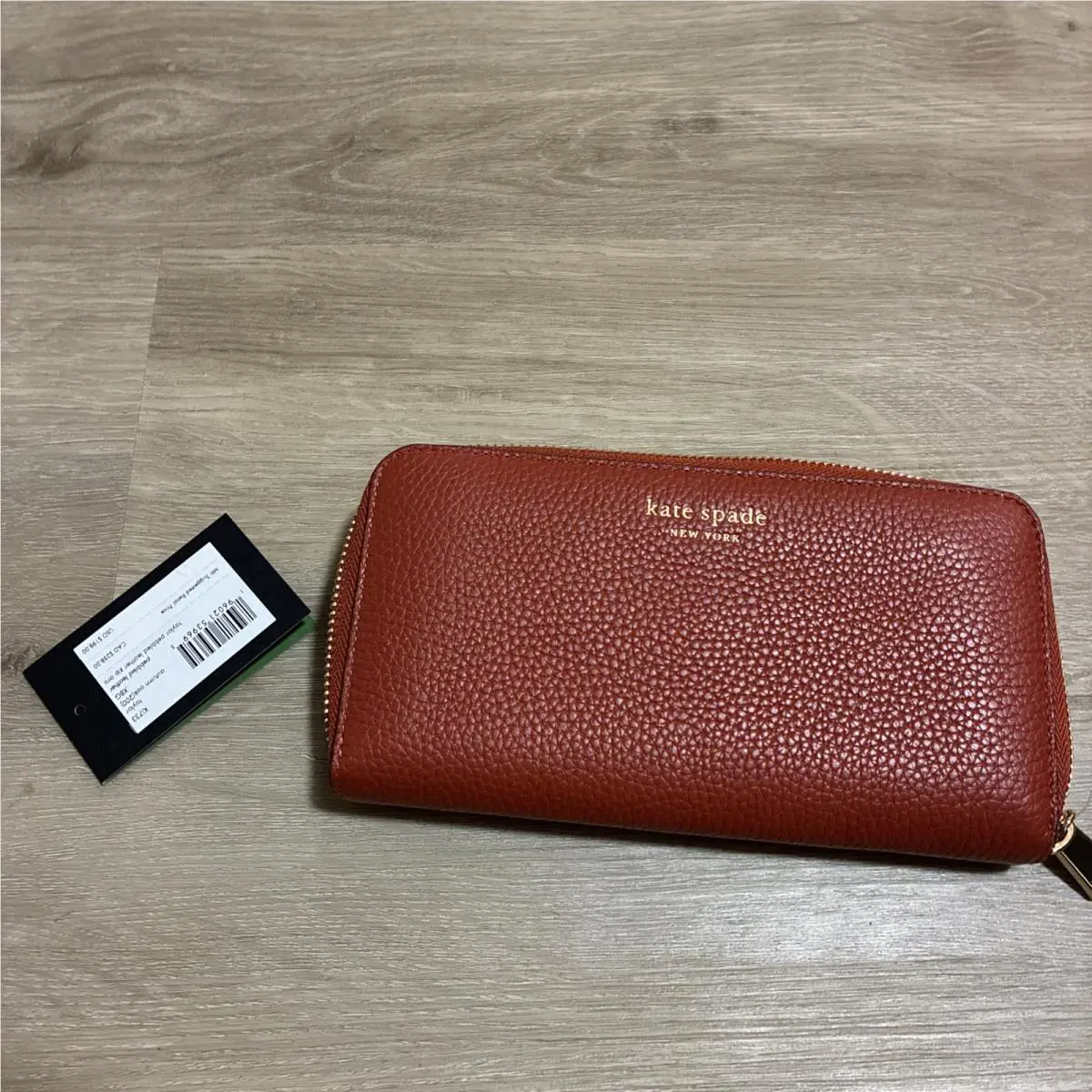 Kate Spade Taylor Large Continental Wallet Pebble Leather Autumn Oak