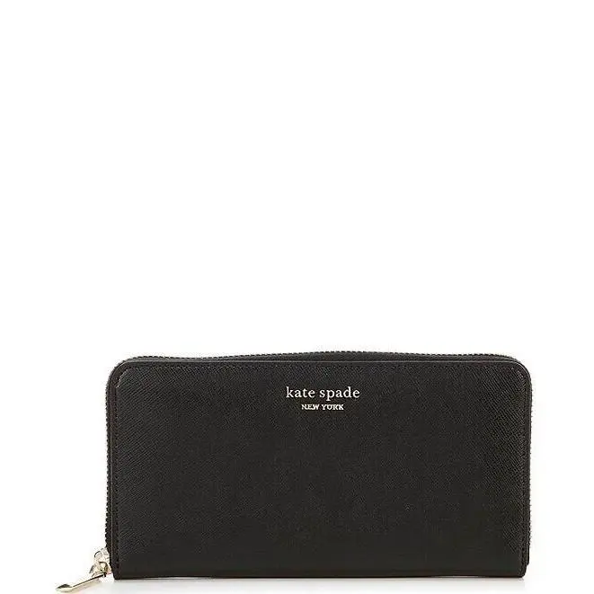 Kate Spade Spencer Large Continental Wallet Black Leather PWR00281