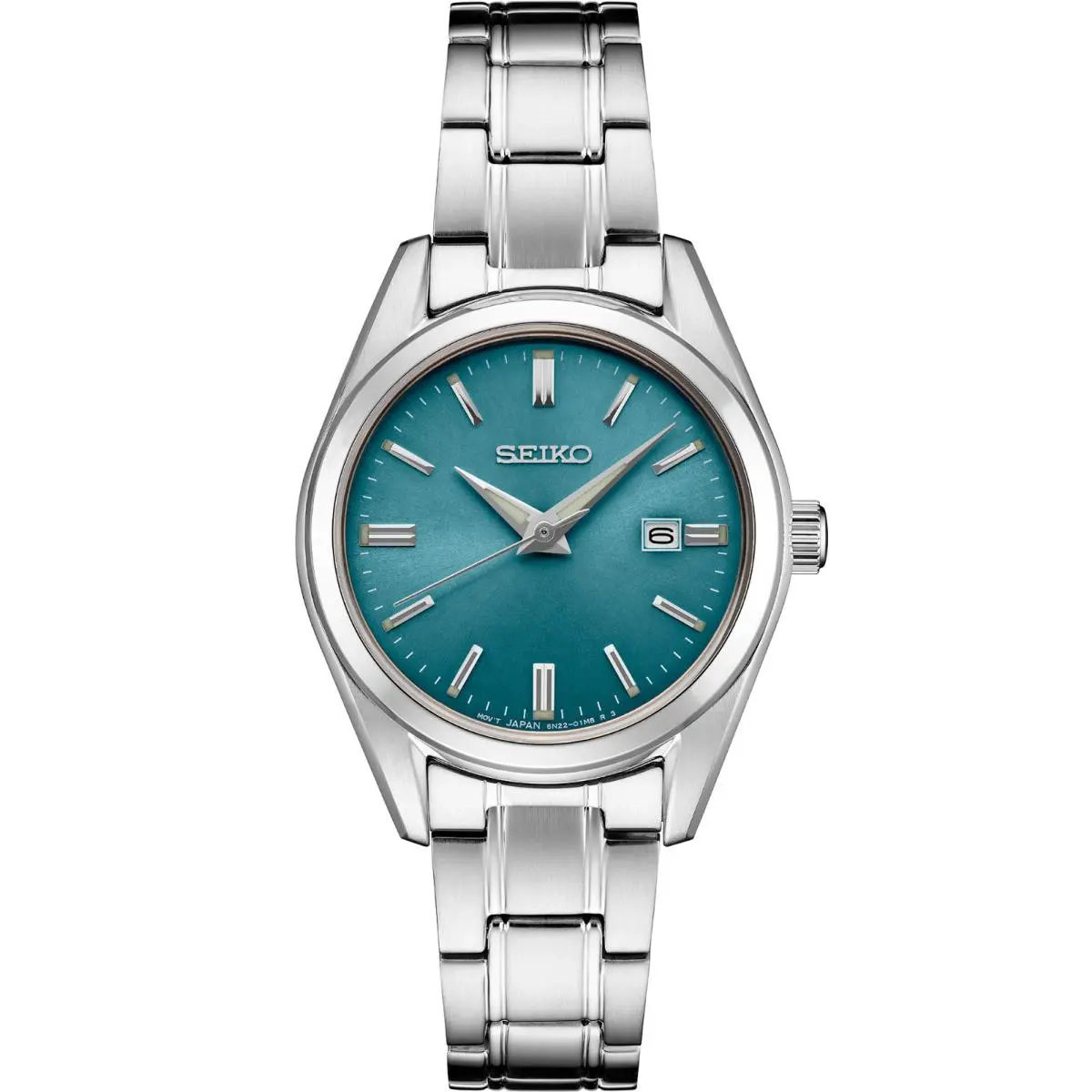 Seiko Essentials Quartz Blue Dial Stainless Steel Women`s Watch SUR531 - Dial: Blue, Band: Silver, Bezel: Silver