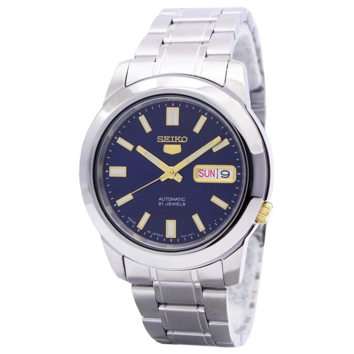 5 Automatic 21 Jewels Japan Made Blue Dial 30M SNKK11J1 Men`s Watch by Seiko