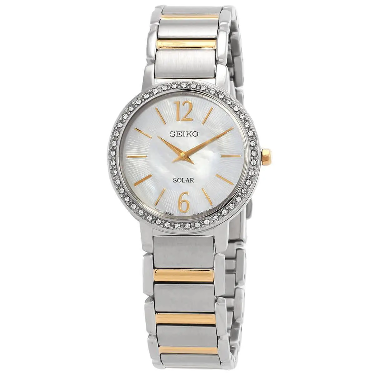 Seiko Solar Mop Dial Ladies Watch SUP469
