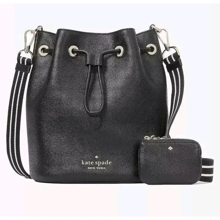 Kate Spade Pebbled Leather Rosie Bucket Bag KA987 Warm Gingerbread Purse