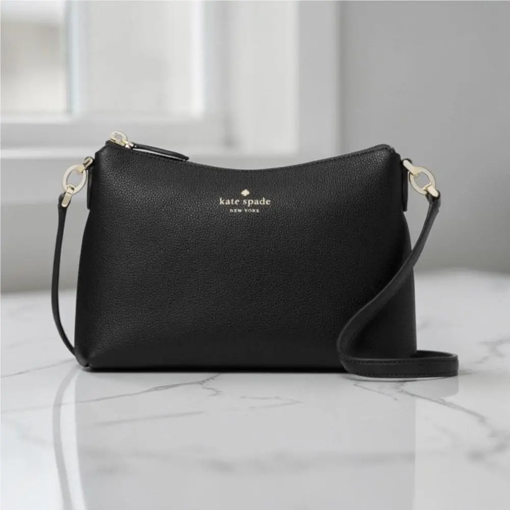 Bailey Crossbody Purse Bag in Black Leather k4651 by Kate Spade