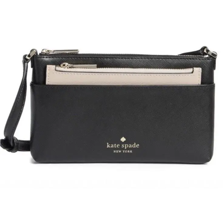 Kate Spade K7402 Sadie Crossbody Bag with Removable Pouch Set in Black NY
