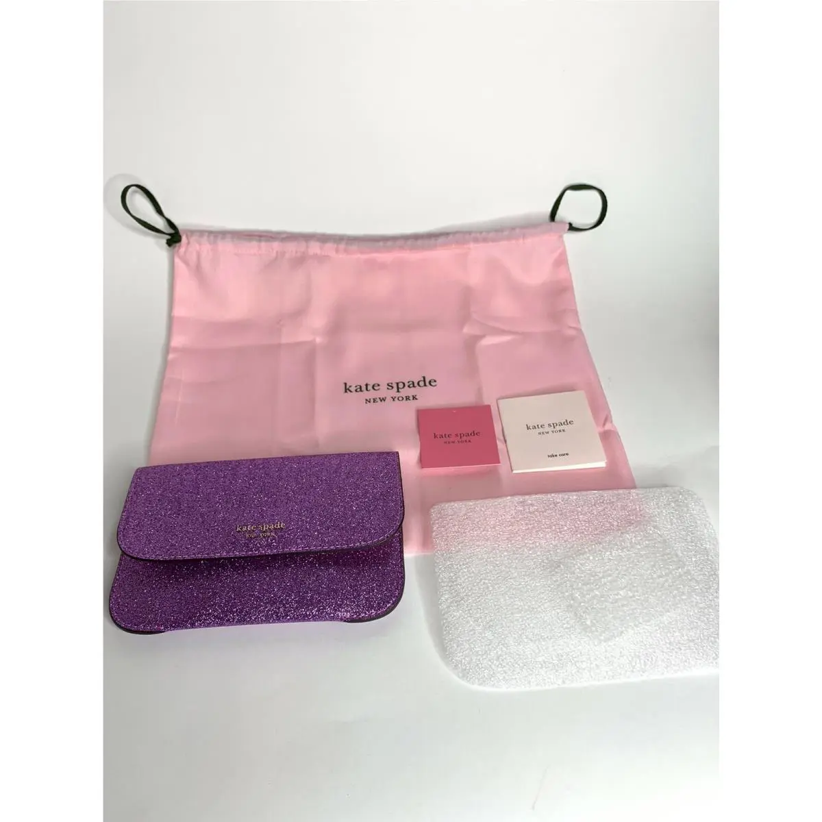 Kate Spade New York Wallet Pink Glimmer Boxed Medium Magnetic Flap 5 x7 New