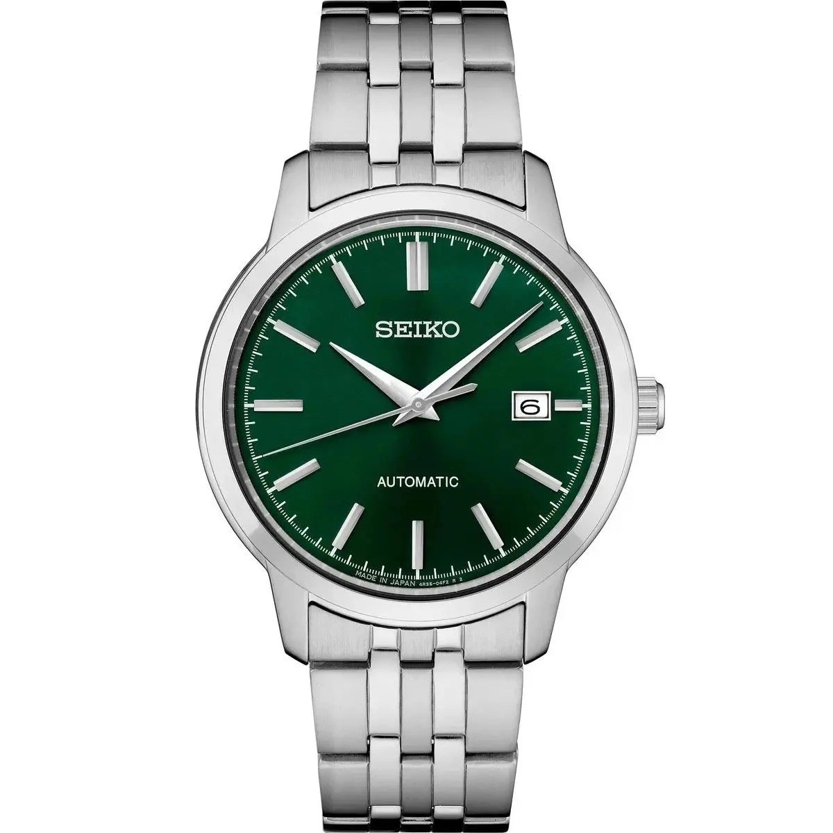 Seiko SRPH89 Essentials Collection Automatic Men`s Watch Green Sunray Dial 100M