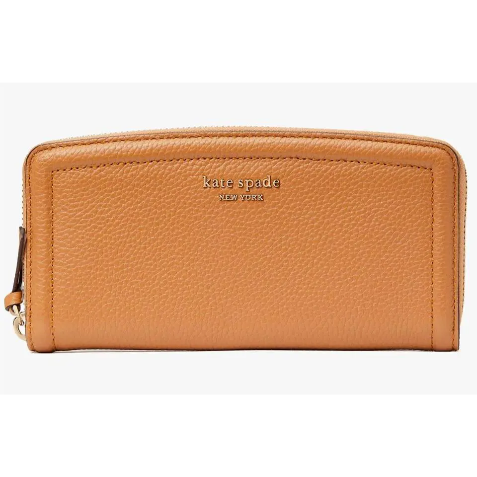Kate Spade Knott Slim Continental Wallet Dark Yellow Leather K5614