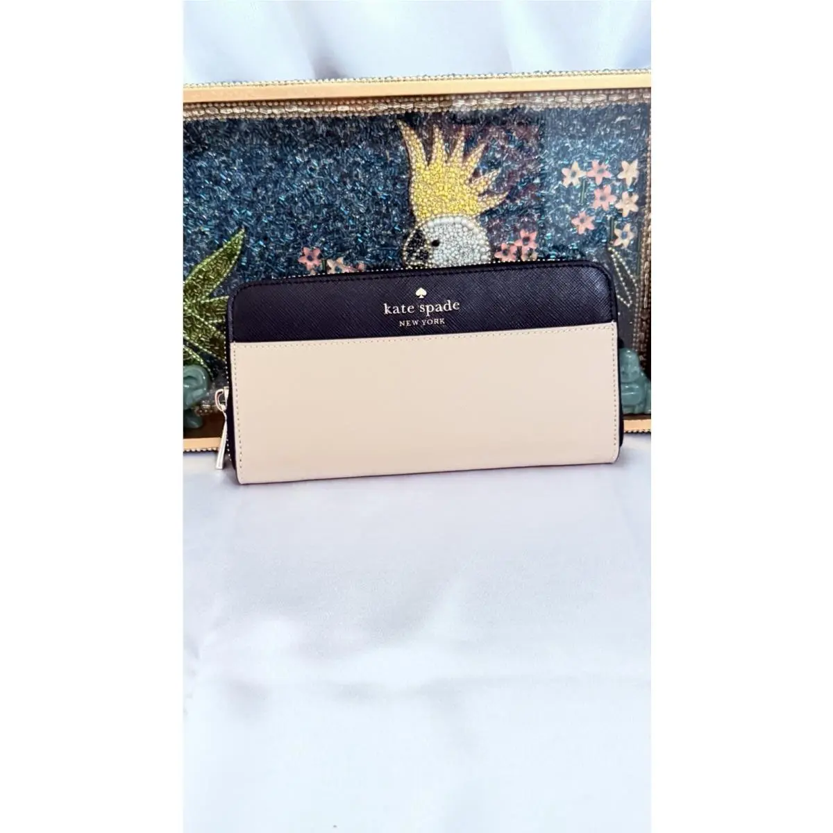 Kate Spade Staci Colorblock Large Zip Continental Leather Wallet