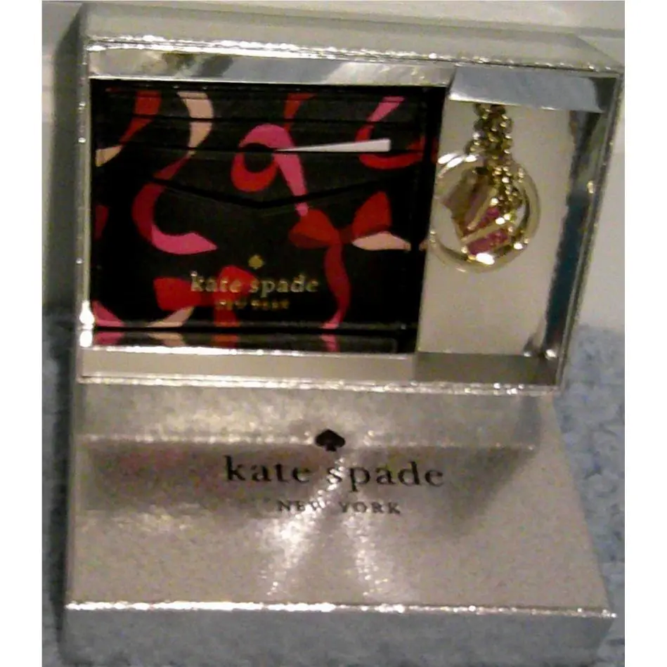 NY Staci Ribbon Card Case and Key Ring K4812 by Kate Spade