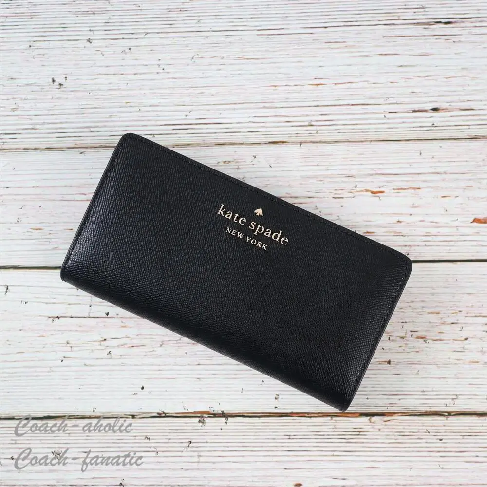 Kate Spade Staci Large Slim Bifold Wallet in Black