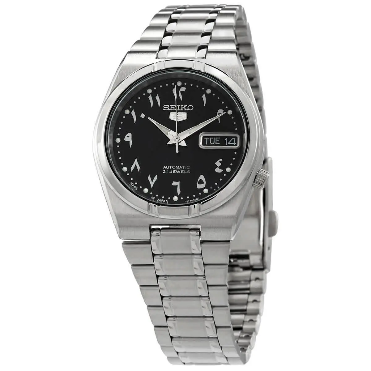 5 Automatic Black Arabic Dial Stainless Steel Men`s Watch SNK063J5 by Seiko