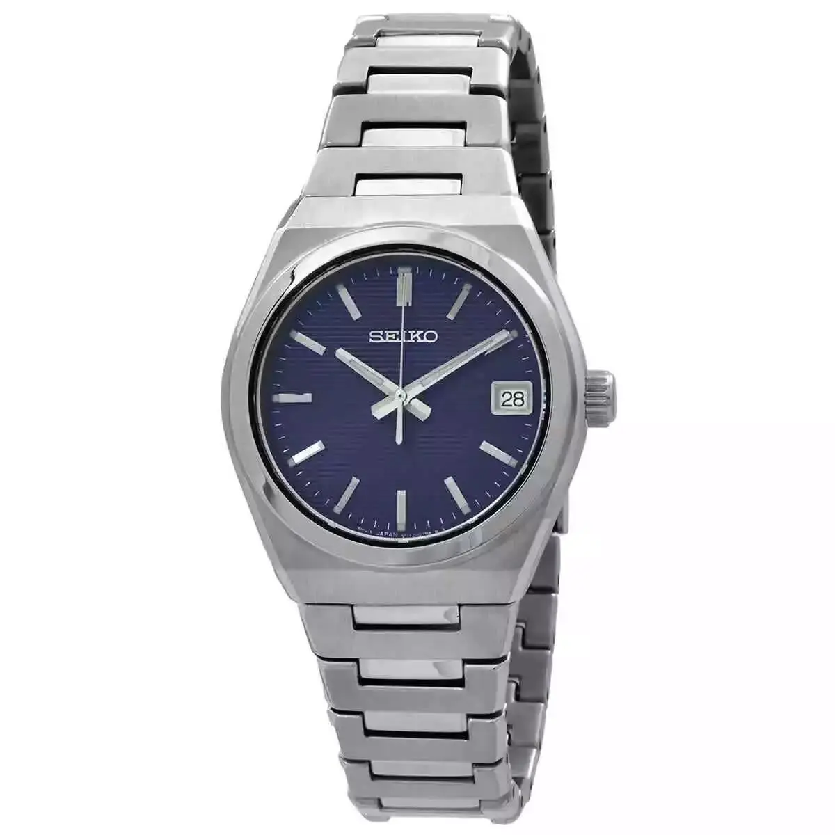 Seiko Women`s Blue Dial Stainless Steel Bracelet with Date SUR575 - Dial: Blue