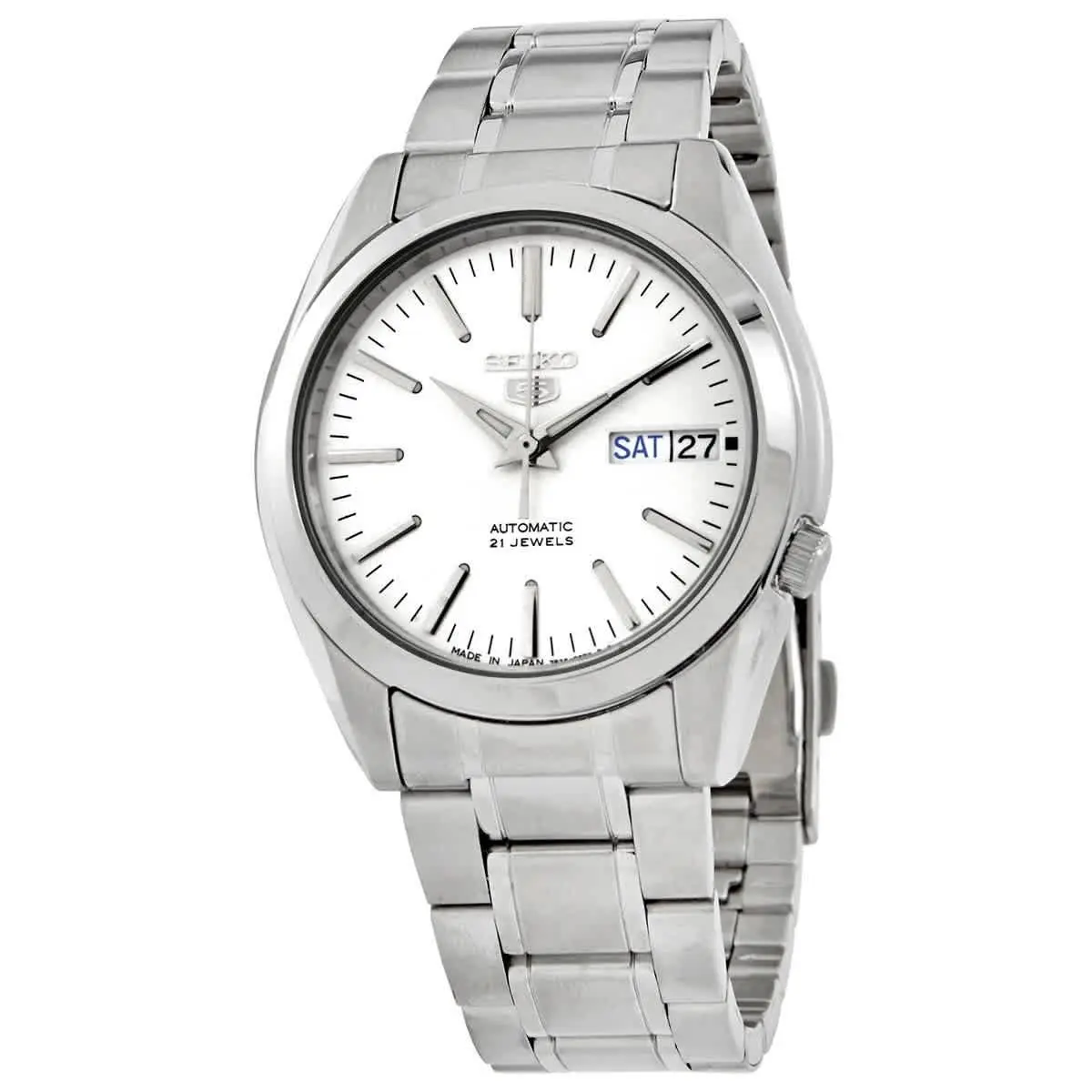 Seiko 5 Automatic White Dial Men`s Watch SNKL41J1