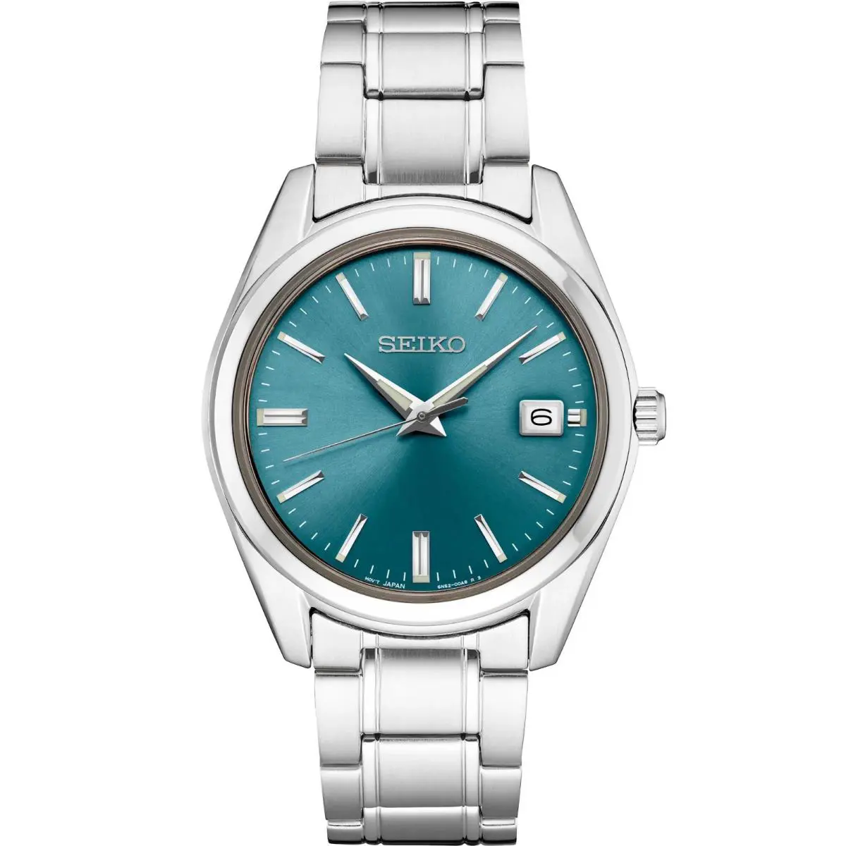 Seiko Essentials Quartz Blue Dial Mens Watch SUR525 - Dial: Blue, Band: Silver, Bezel: Silver