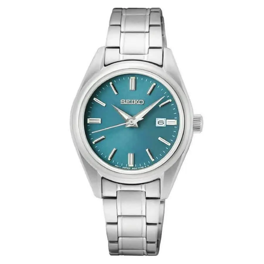 Seiko Essentials Quartz Blue Dial Men`s Watch SUR525 - Dial: Blue, Band: Silver, Bezel: Silver