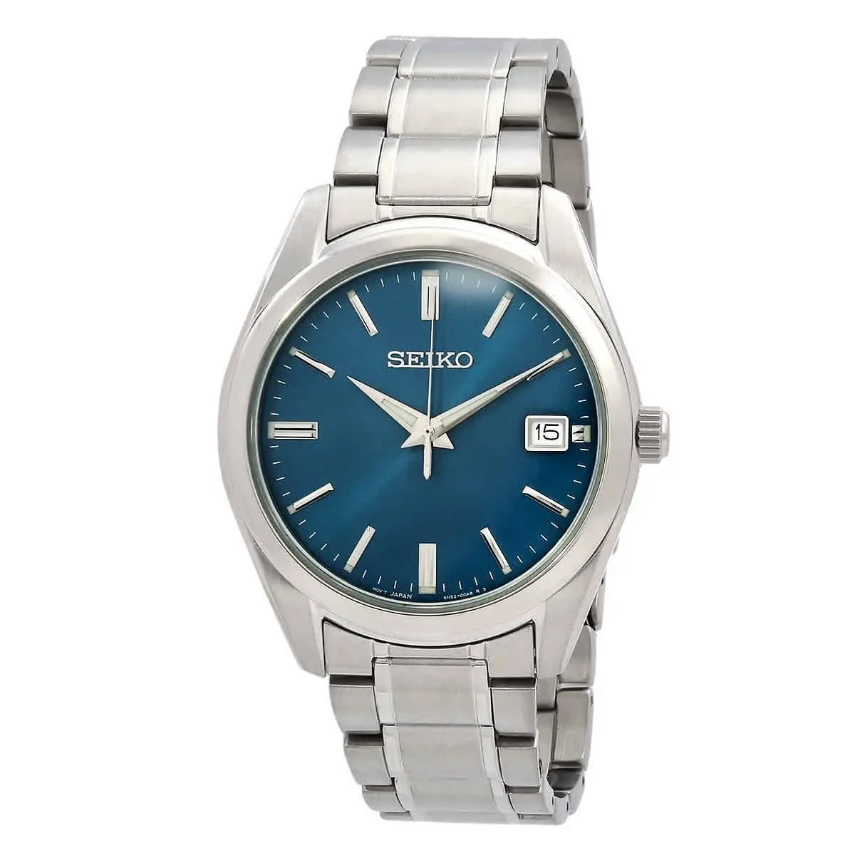 Seiko Quartz Blue Dial Men`s Watch SUR525P1 - Dial: Blue, Band: Silver, Bezel: Silver