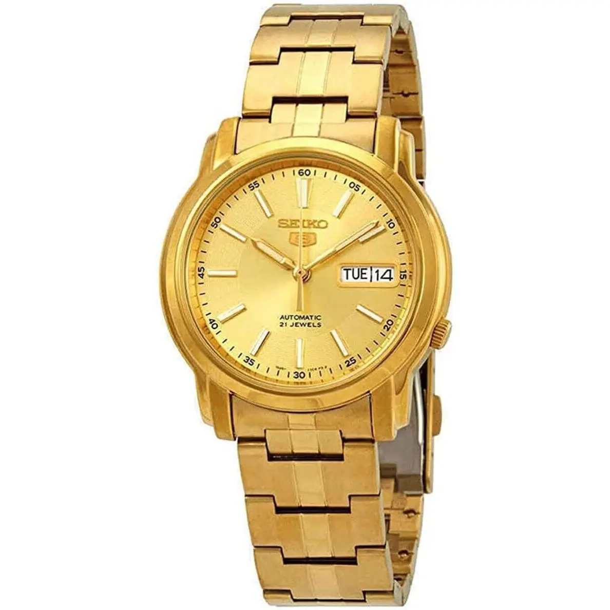 5 Automatic 21 Jewels Gold Tone Stainless Steel SNKL86K1 30M Mens Watch by Seiko
