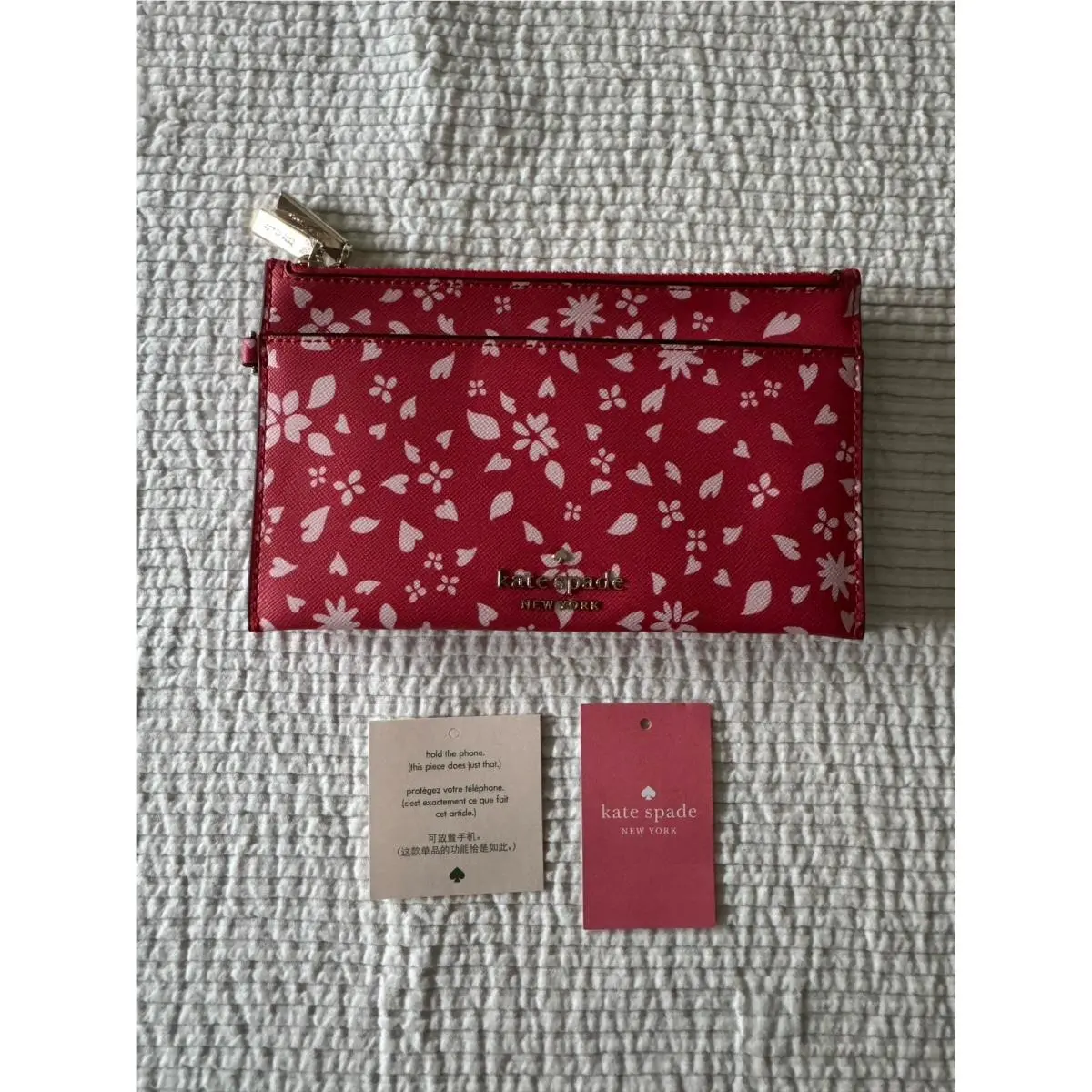 Kate Spade Love Poise Staci Medium Double Zip Wristlet Wallet New