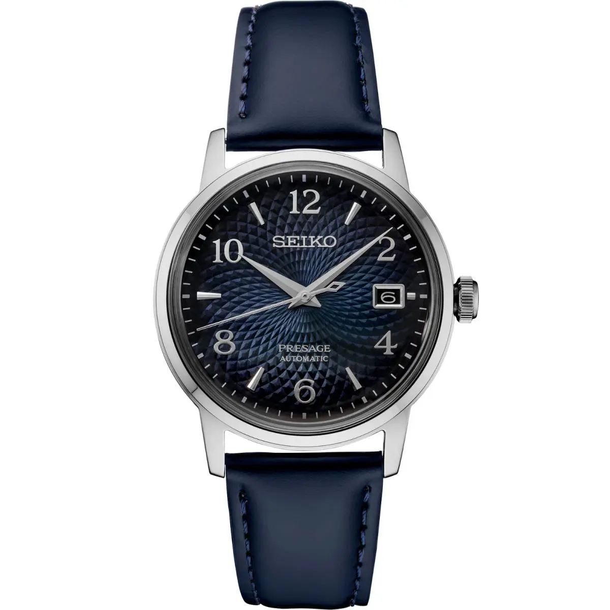 Seiko Presage Cocktail Time - SRPE43 - Dial: Blue, Band: Black, Bezel: Silver
