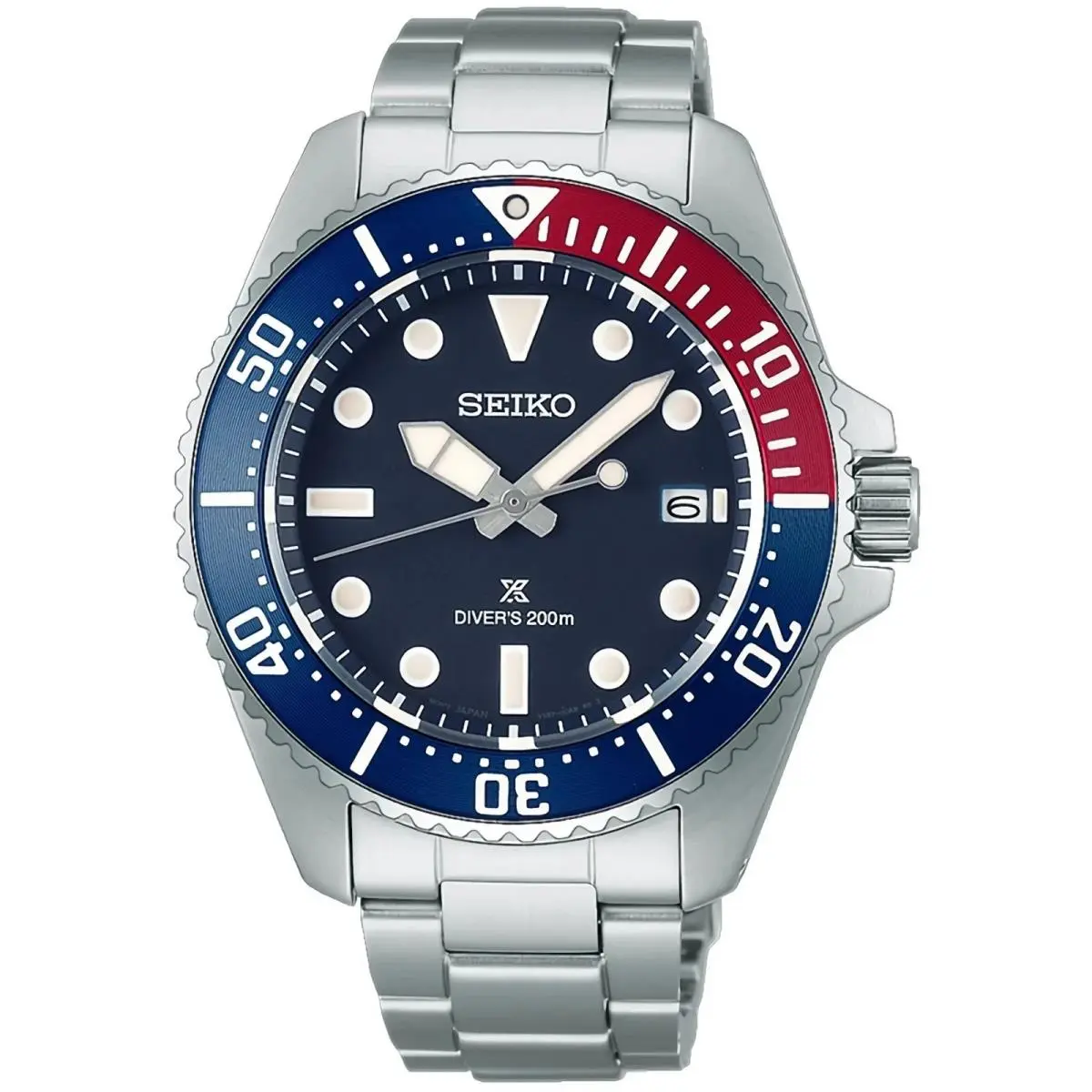 Seiko SNE595P1 SNE595 Men Solar Sport Stainless Steel Bracelet Date 200m WR - 