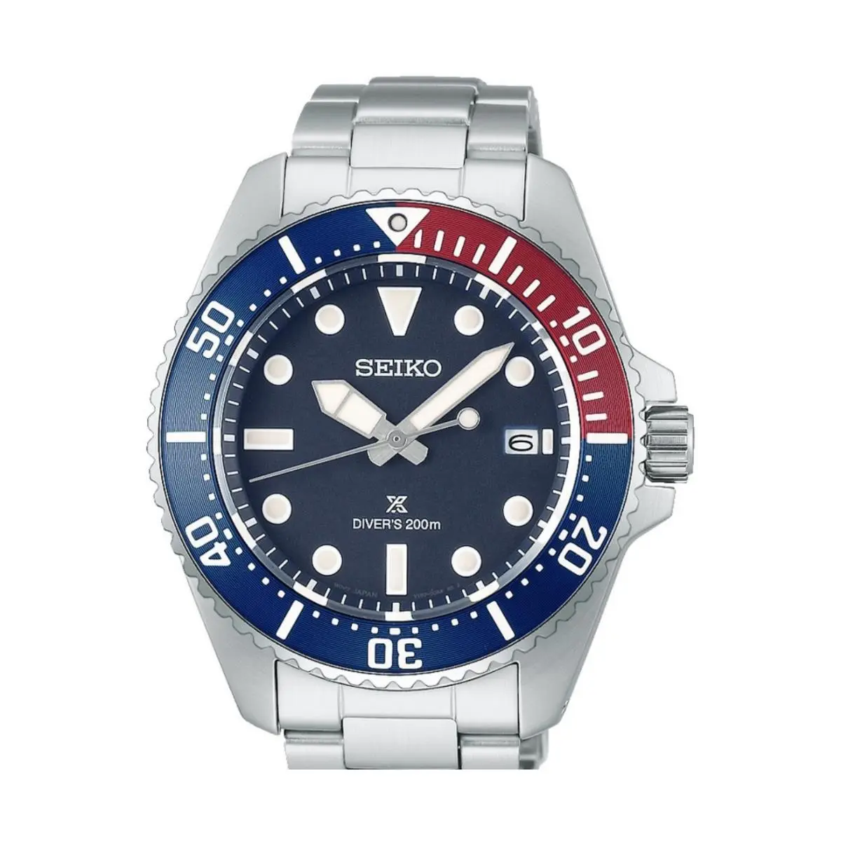 Seiko SNE595 Prospex Pepsi Dial Sapphire Crystal Stainless Steel Men’s Watch - 