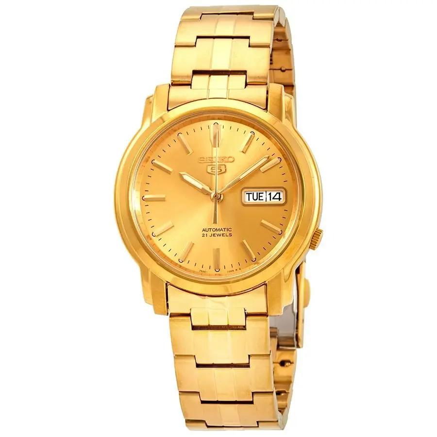 5 Automatic Men`s Watch Gold Dial SNKK76 by Seiko