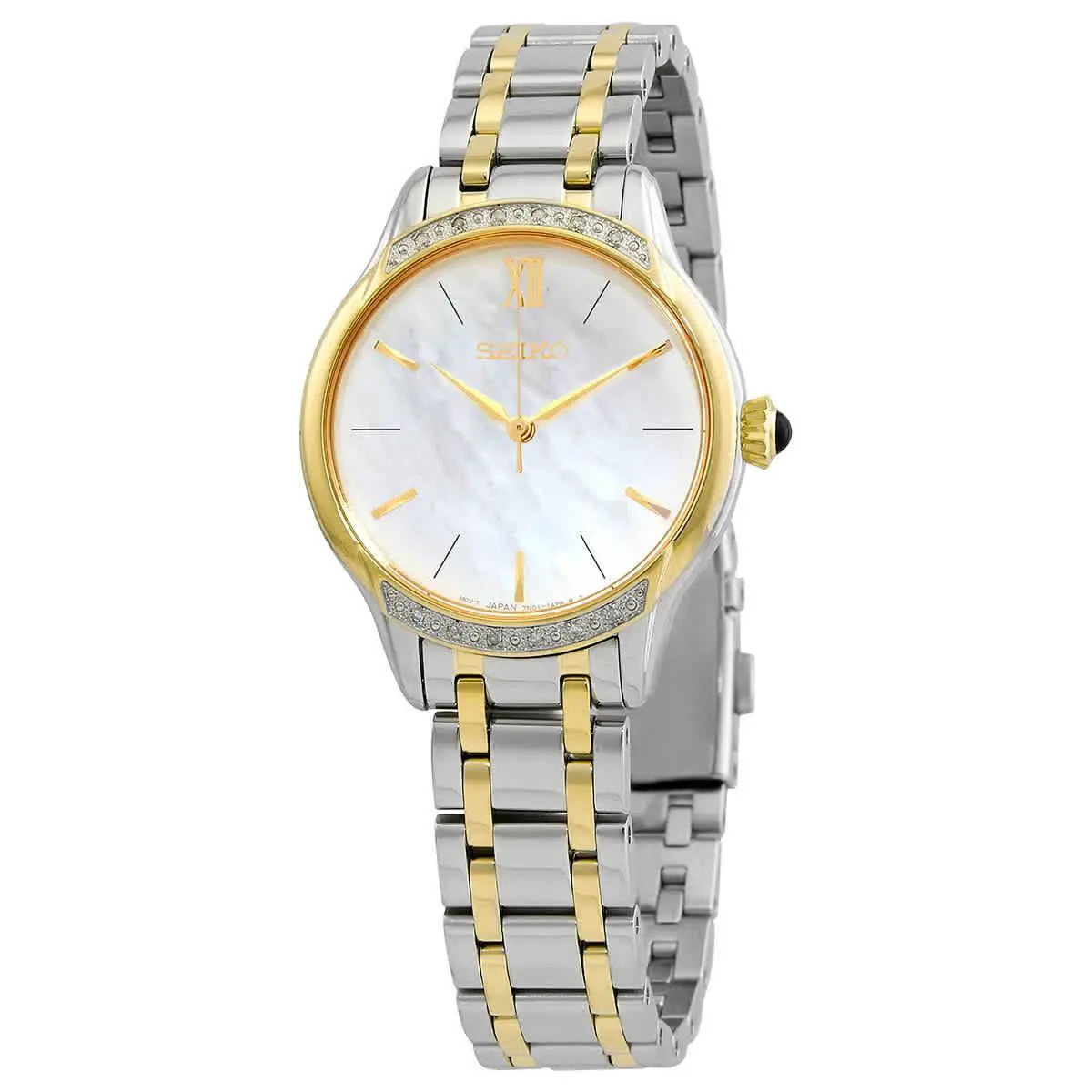 Seiko Quartz Cream Dial Ladies Watch SRZ544P1