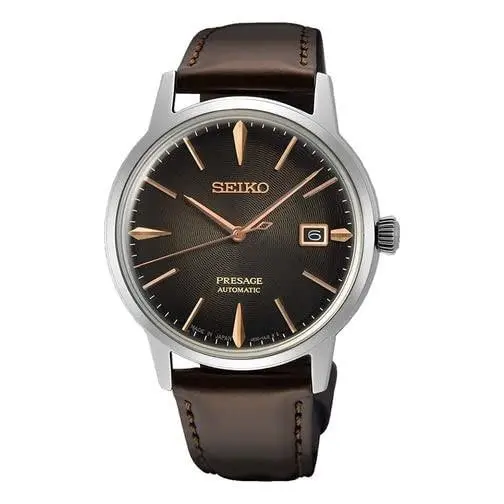 Seiko Men`s Presage Automatic Charcoal Dial Watch - SRPJ17J1