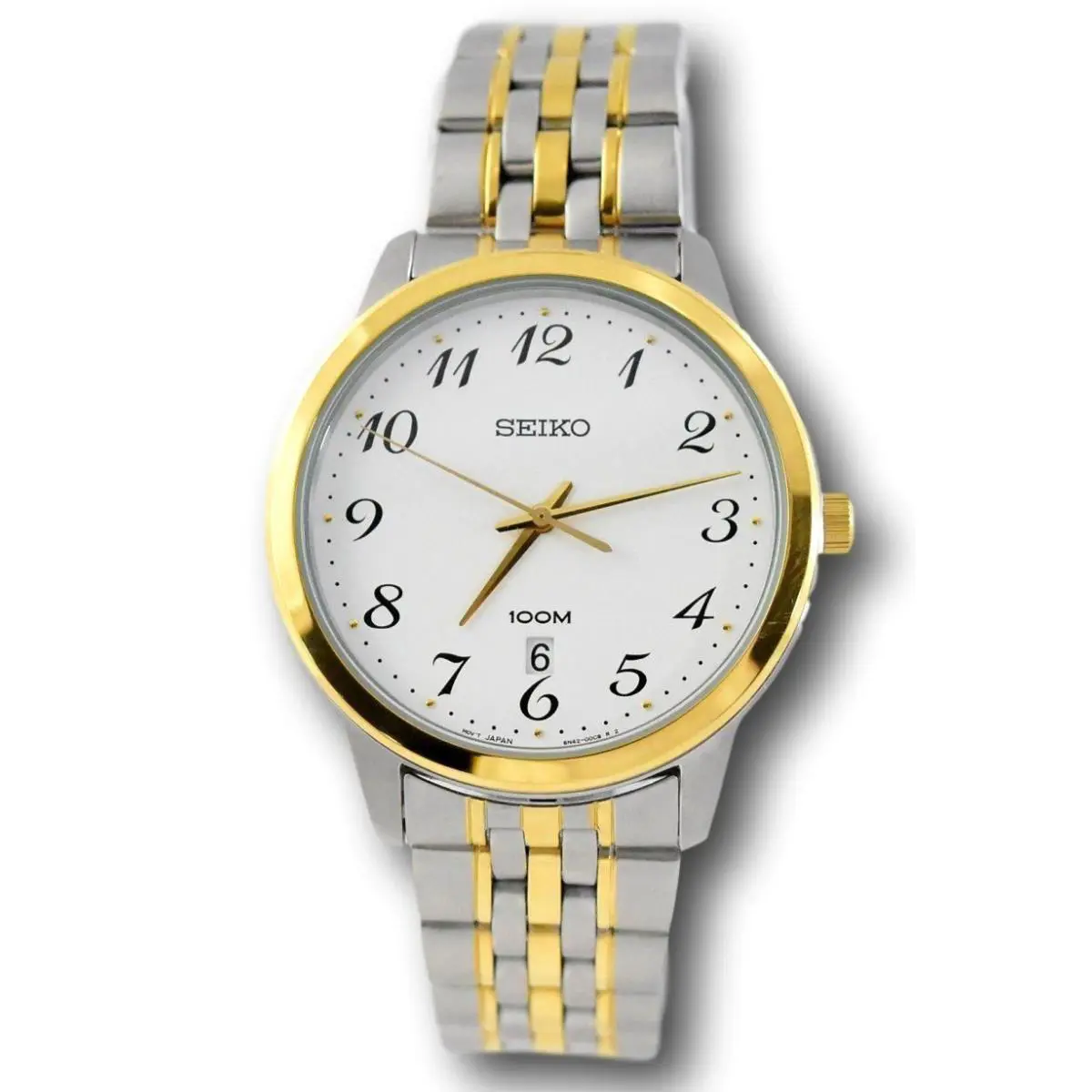 Seiko Brace Men`s Watch SUR042 Two-tone Stainless Steel Japanese Quartz Wristwat