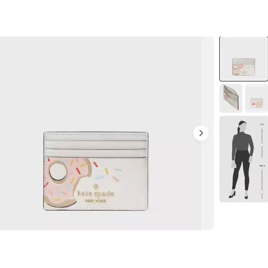 Kate Spade New York Coffee Break Donut Small Slim Card Holder