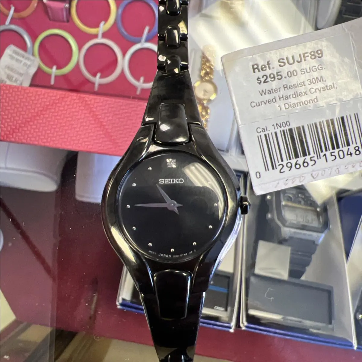 Seiko SUJF89 Stainless Steel Diamond Women Wristwatch No Boxes Bns