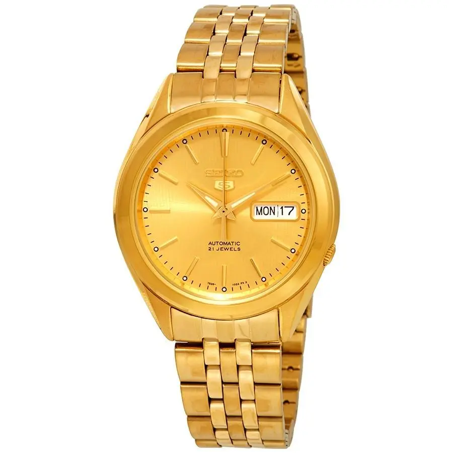 5 Automatic Men`s Watch Gold Dial SNKL28 by Seiko