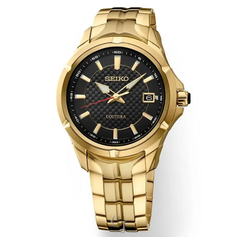 Seiko Coutura Black Dial Quartz Stainless Steel Men’s Watch SUR566