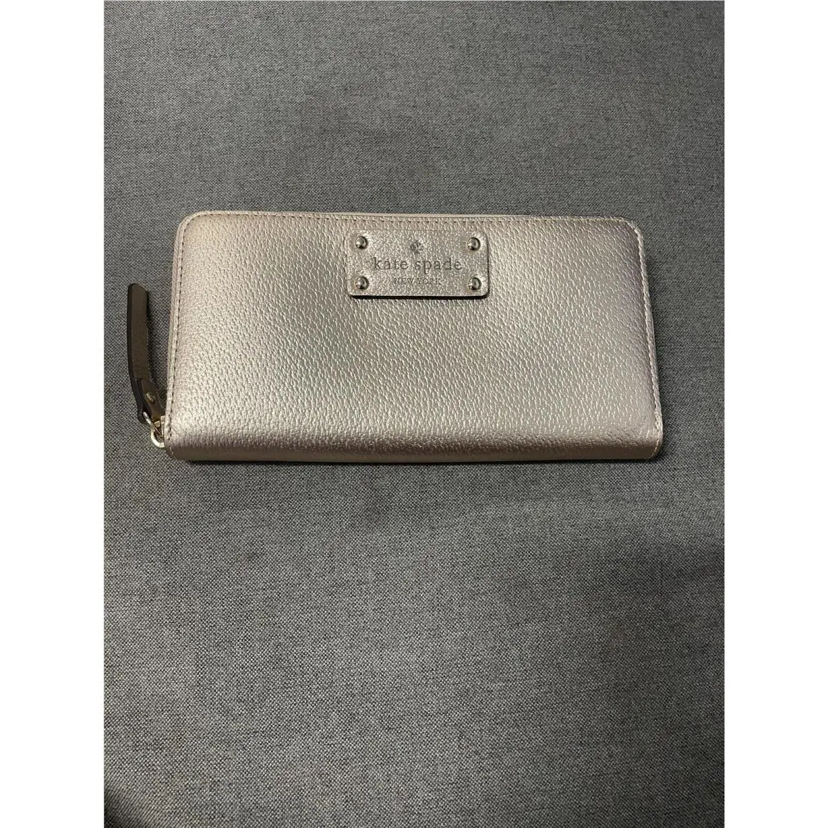 Kate Spade Rose Gold Wellesley Neda Continental Zip Around Wallet Leather New