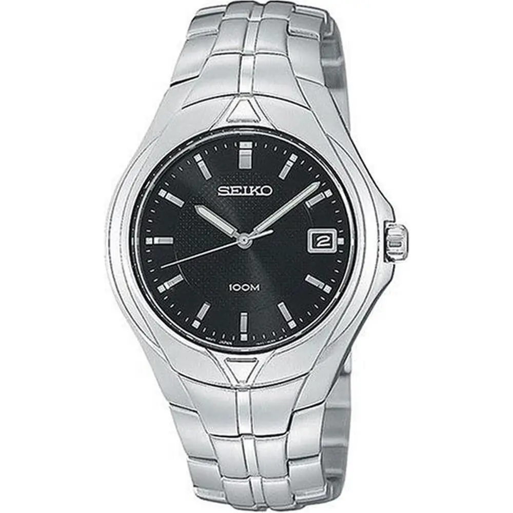 Seiko SGE799 Men`s Stainless Steel Black Dial Dress Watch