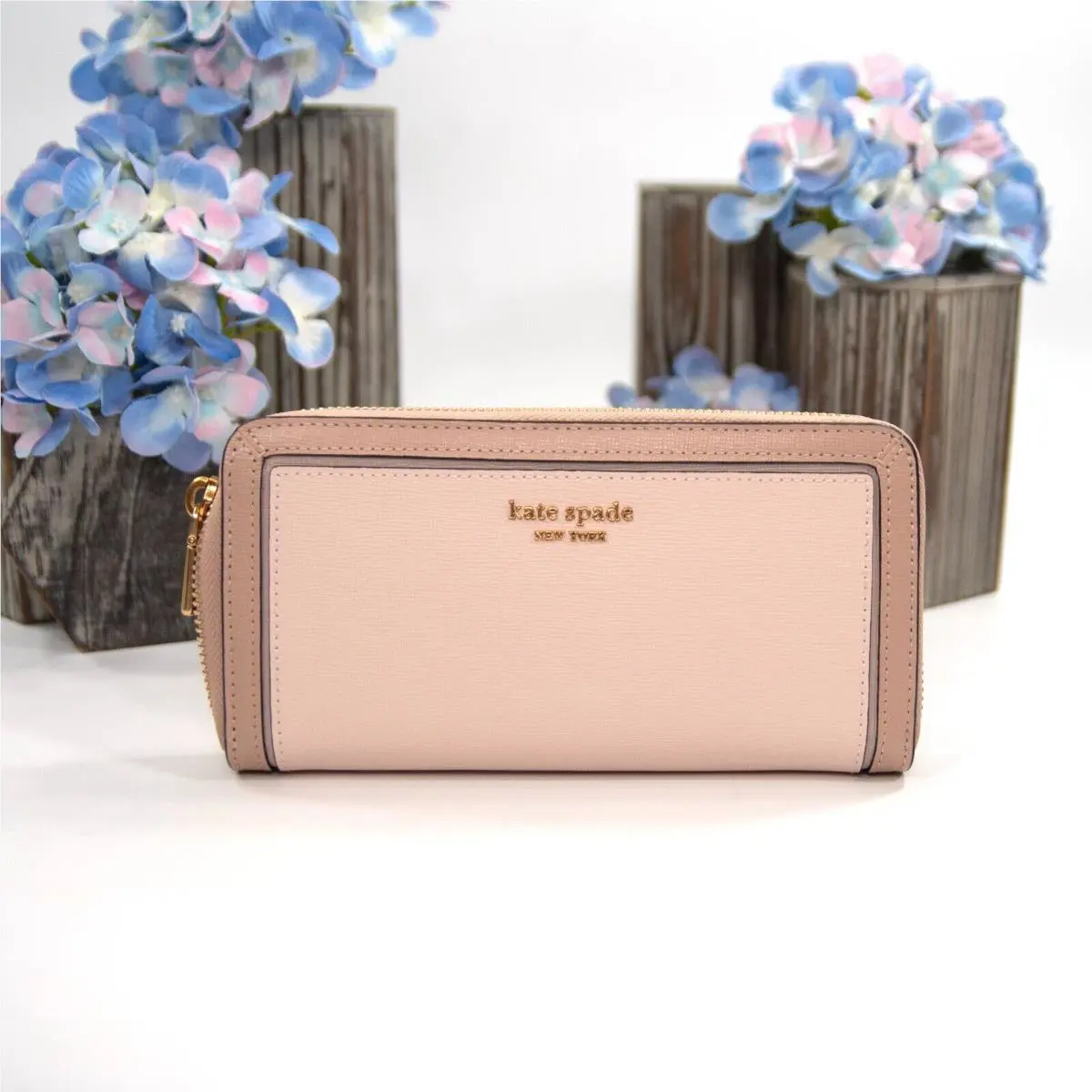 Kate Spade Morgan Dogwood Pink Spencer Zip Around Lacey Wallet