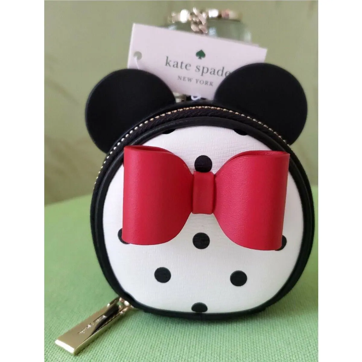 Kate Spade Disney Minnie Mouse Coin Purse Key Fob Bag Charm:nwt