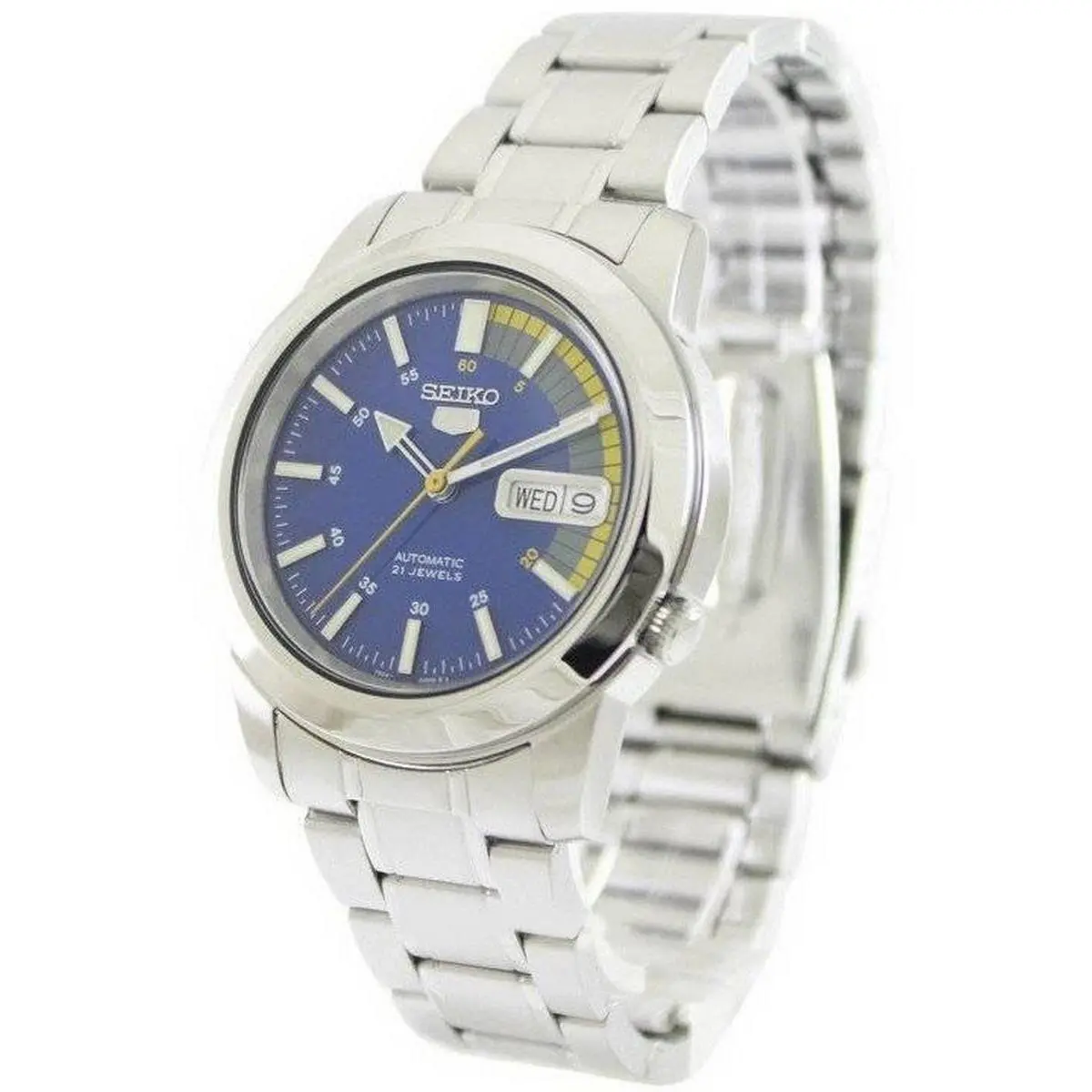 5 Automatic 21 Jewels Blue Quarter Speed Dial Look SNKK27K1 30M Mens Watch by Seiko