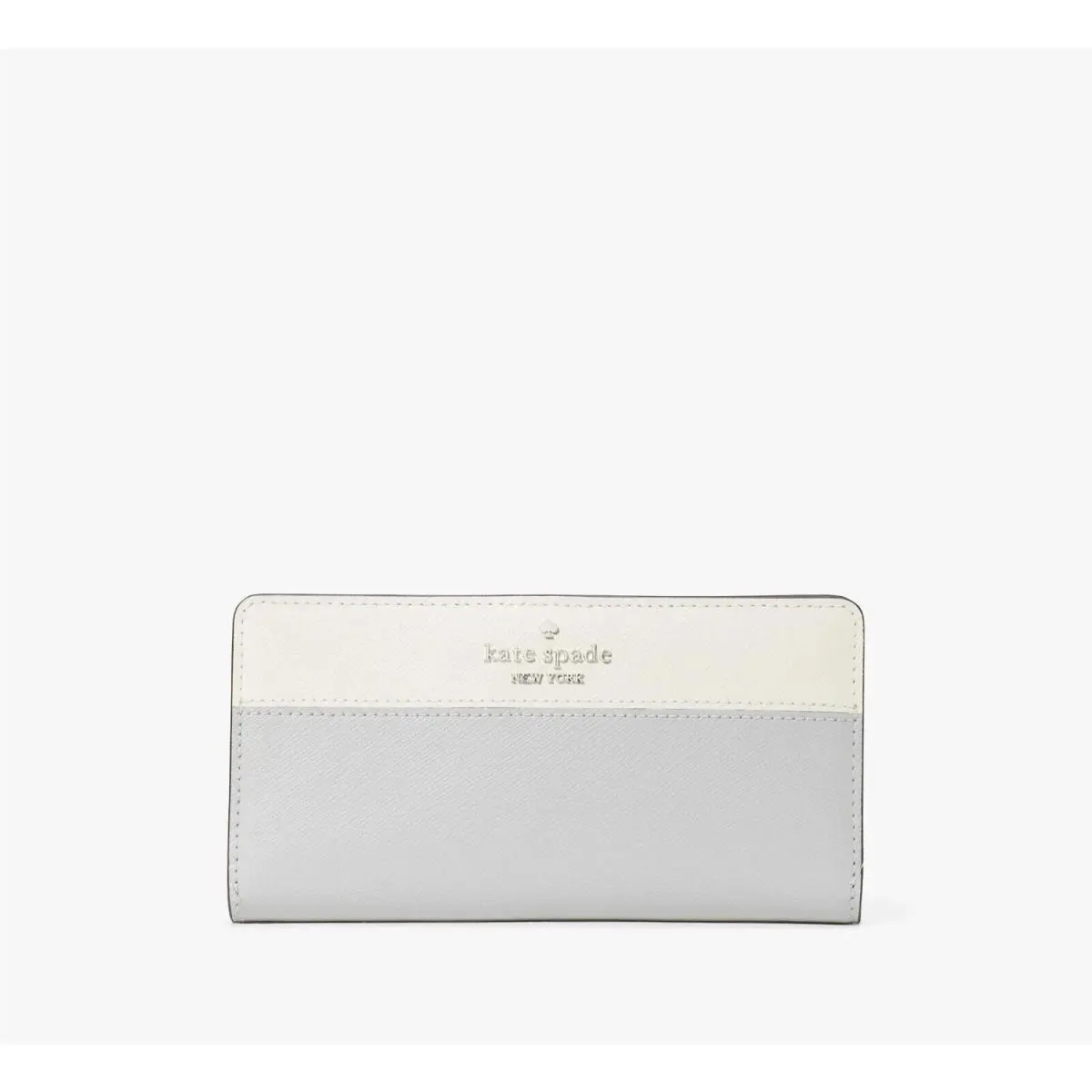 Kate Spade Madison Large Slim Bifold Wallet Platinum Gray