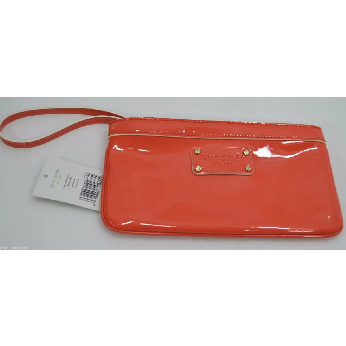 Kate Spade York Pasadena Zip up Chrissy Mini Purse Coral Wristlet Wallet