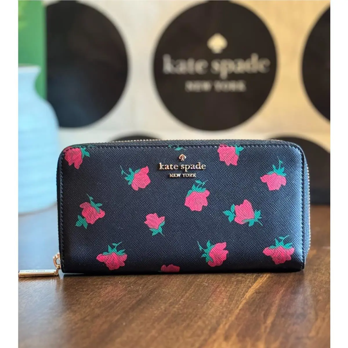 Kate Spade Madison Rose Toss Large Continental Wallet KE639 Floral