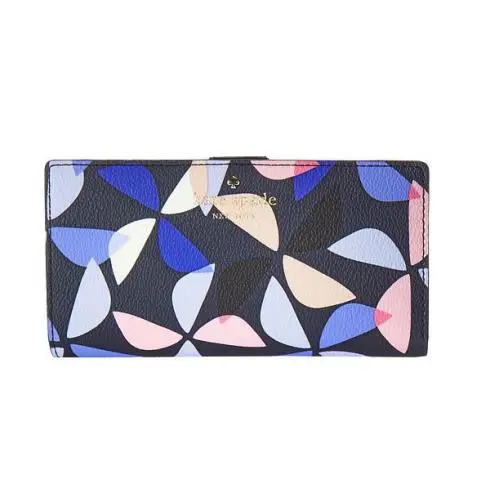 Kate Spade York Hawthorne Lane Spinner Stacy Wallet Rich Navy Multi